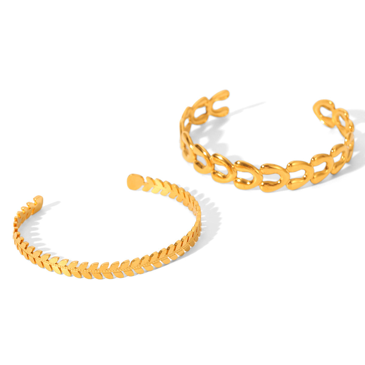 INS18k Gold Jewelry Stainless Steel Open Bracelet, Light Luxury Hand Jewelry, Versatile, Non-fading, Titanium Steel Jewelry