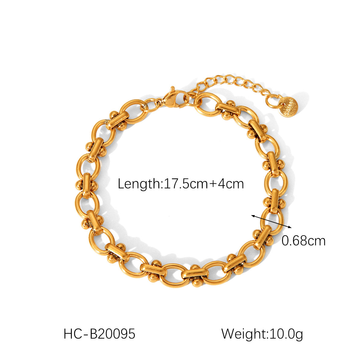 Stainless Steel Bracelet, Fried Dough Twists Chain, Blade Chain, Figaro Chain, Snake Bone Chain, Cross-border Titanium Steel Jewelry