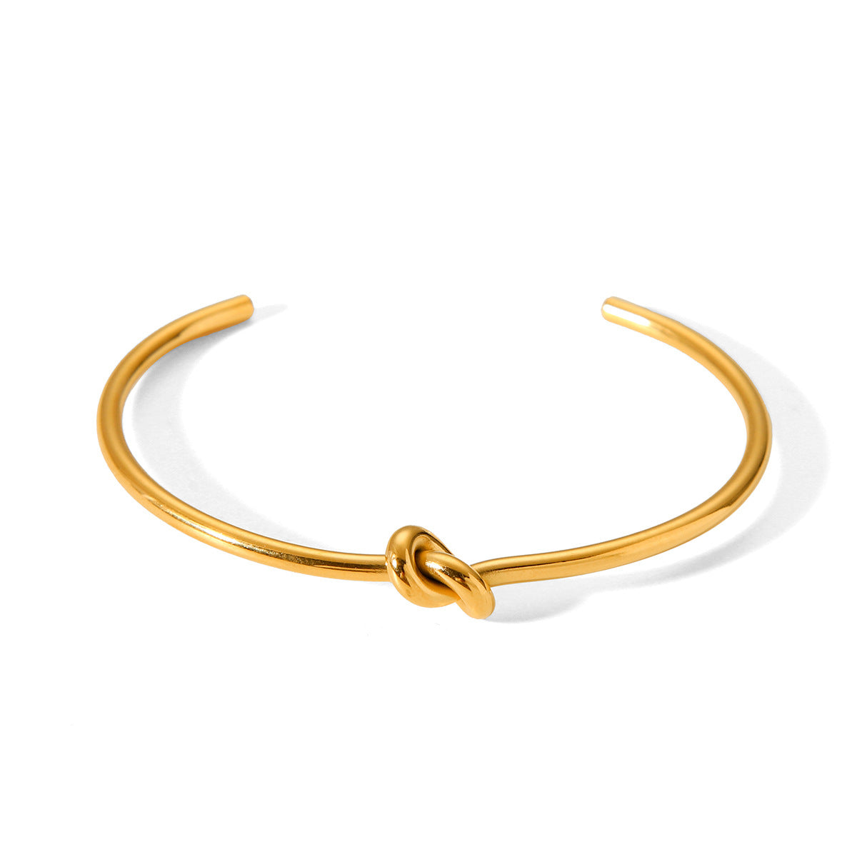 Fashionable, Personalized, and Minimalist Stainless Steel Bracelet for Women, Featuring A Knot Design, Non-fading Titanium Steel, and An Open Bracelet Design, Perfect As A Hand Jewelry