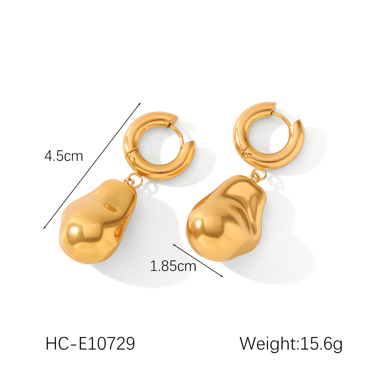 Stainless Steel Baroque Pendant Earrings Necklace Bracelet Jewelry Set Color-matching Stackable Titanium Steel Ring