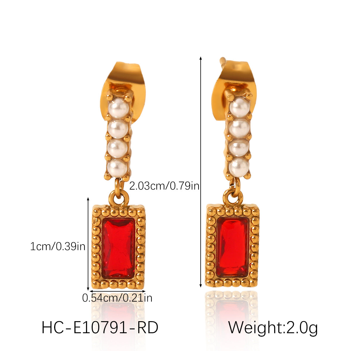 Stainless Steel Earrings with Pearl Studs and Zircon Pendants, Exuding A High-end and Elegant Aura, with No Fading, and Made of Titanium Steel Jewelry