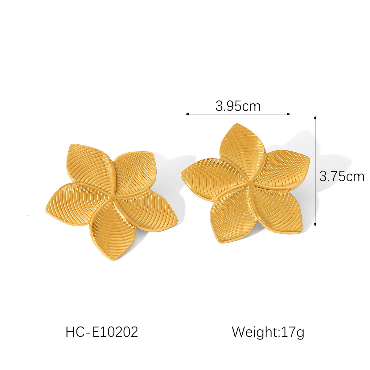 18k Gold Stainless Steel Rotating Blade Earrings for Women, Fashionable, Simple, and High-end Titanium Steel Earrings