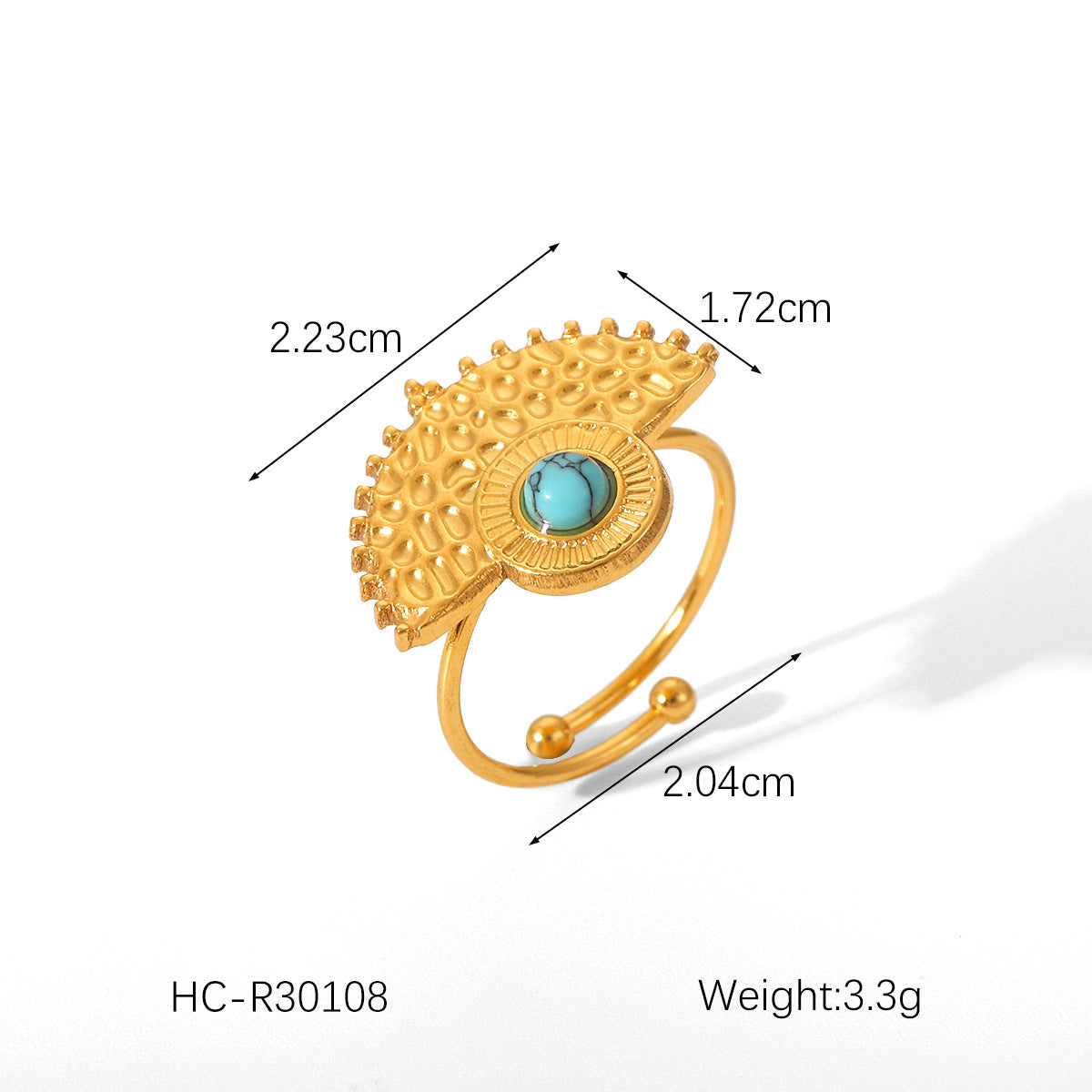 Shell Love Stainless Steel Ring Female High-level Sense Pearl Opening Ring Titanium Steel Does Not Fade Ring