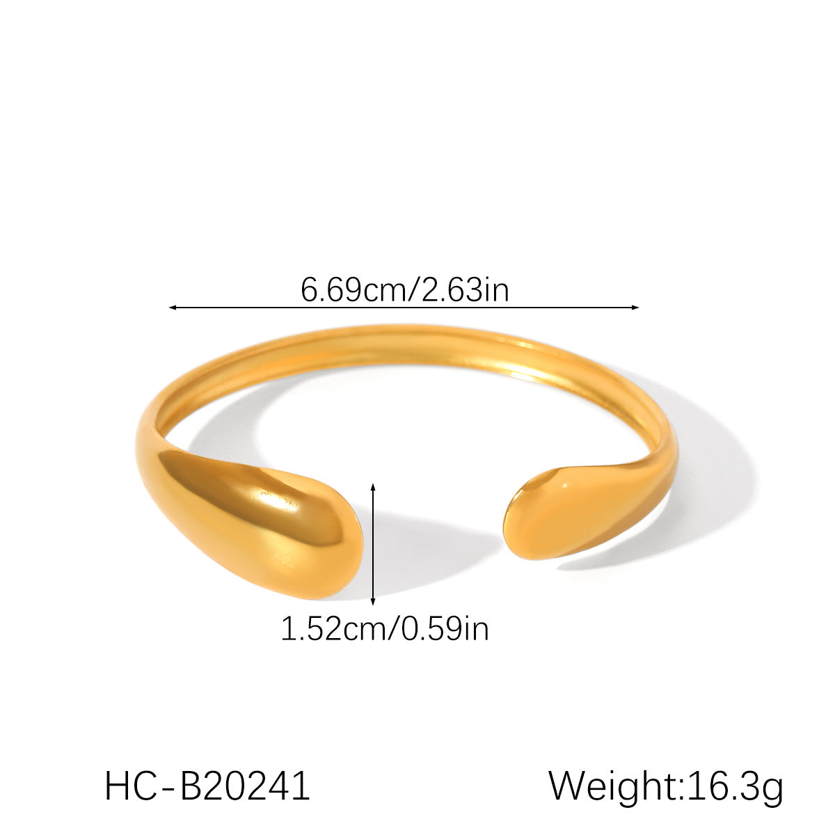 INS-style Stainless Steel Bracelet, 18K Gold-plated Open Bracelet, Non-fading Titanium Steel Bracelet for Women, High-end Hand Jewelry