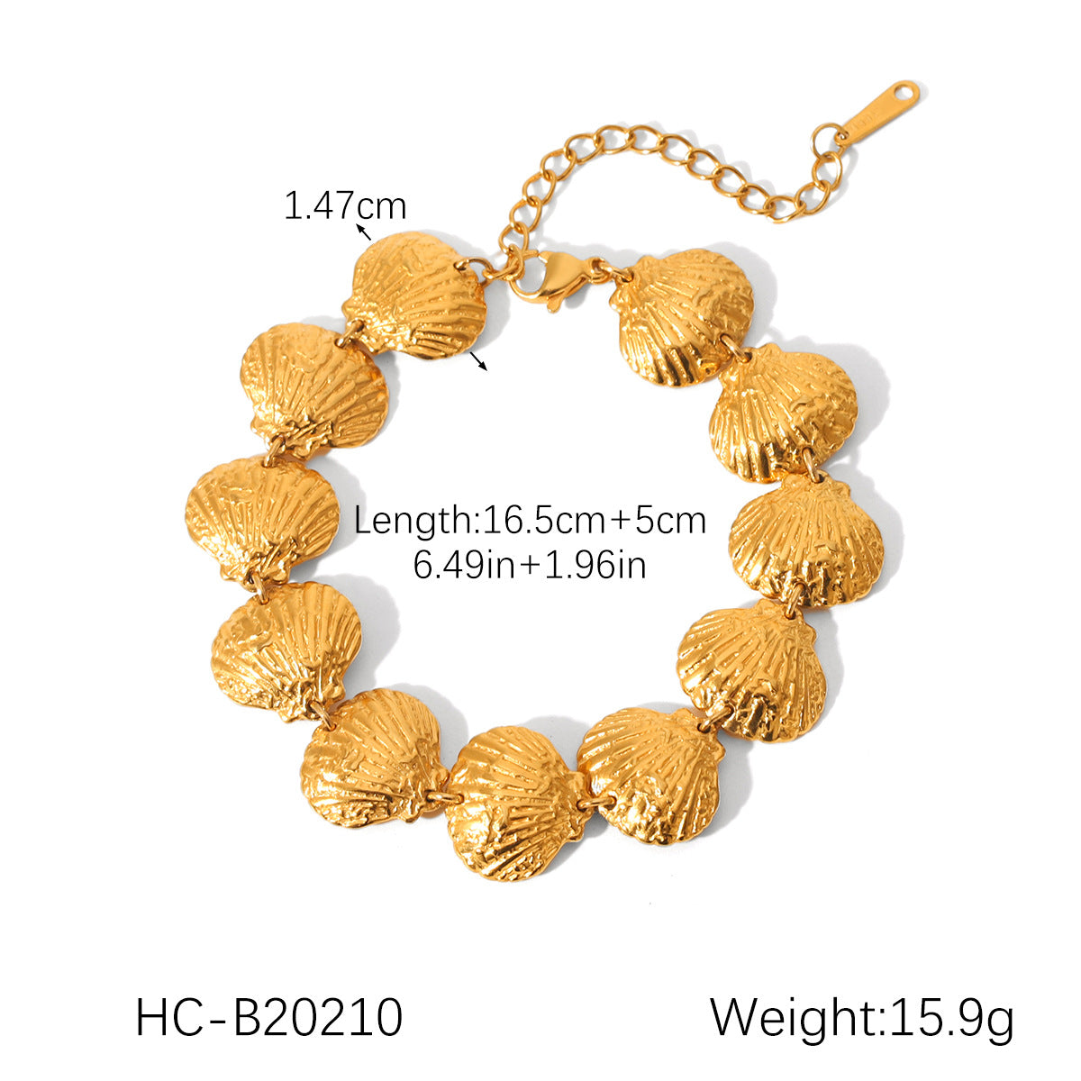 Seaside Vacation Style Jewelry, Stainless Steel Bracelet, Versatile and Light Luxury Titanium Steel Jewelry, Shell Bracelet