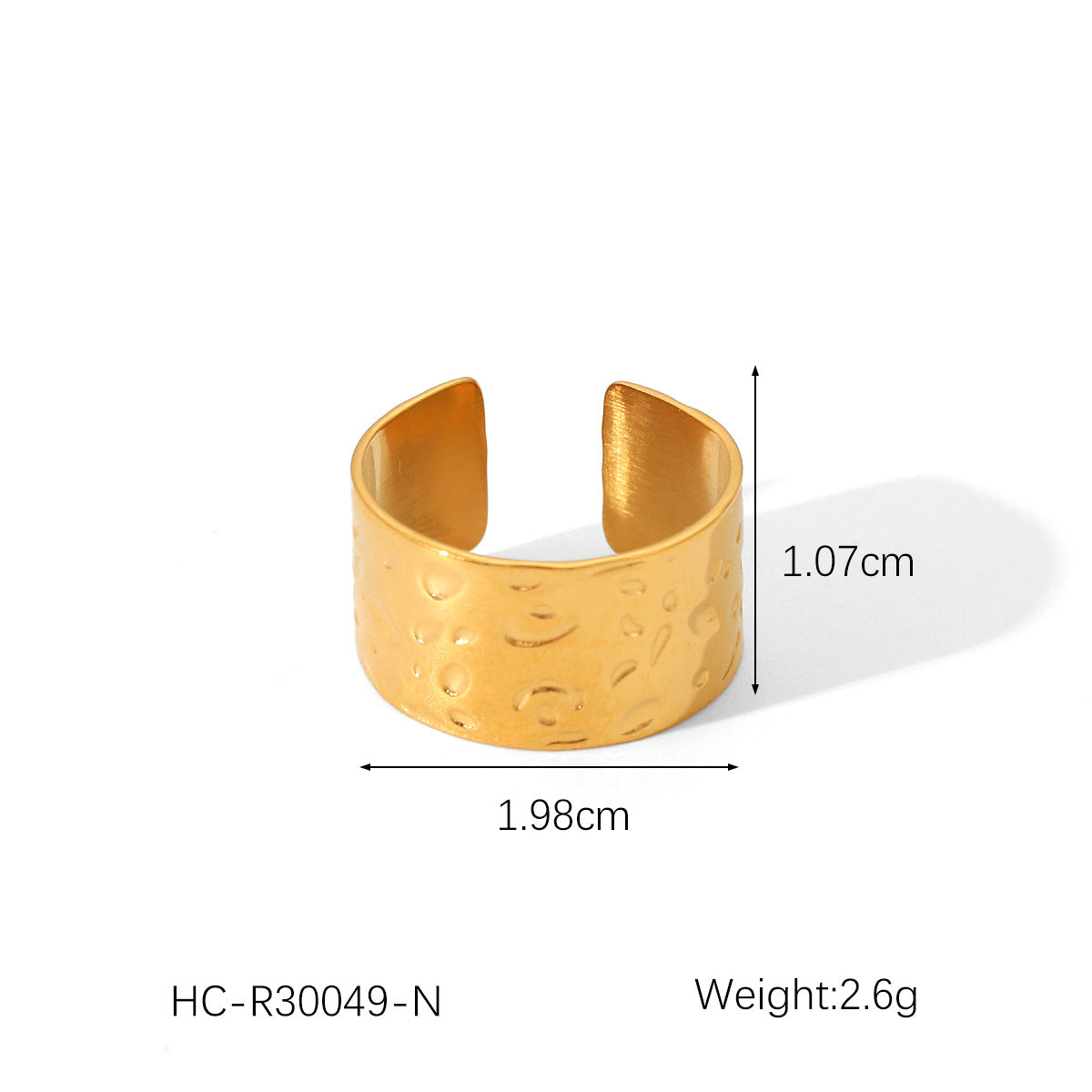 Wind Explosion Titanium Steel Non-fading Ring 18K Gold Stainless Steel Open Ring Women's Fashionable and Versatile Ring