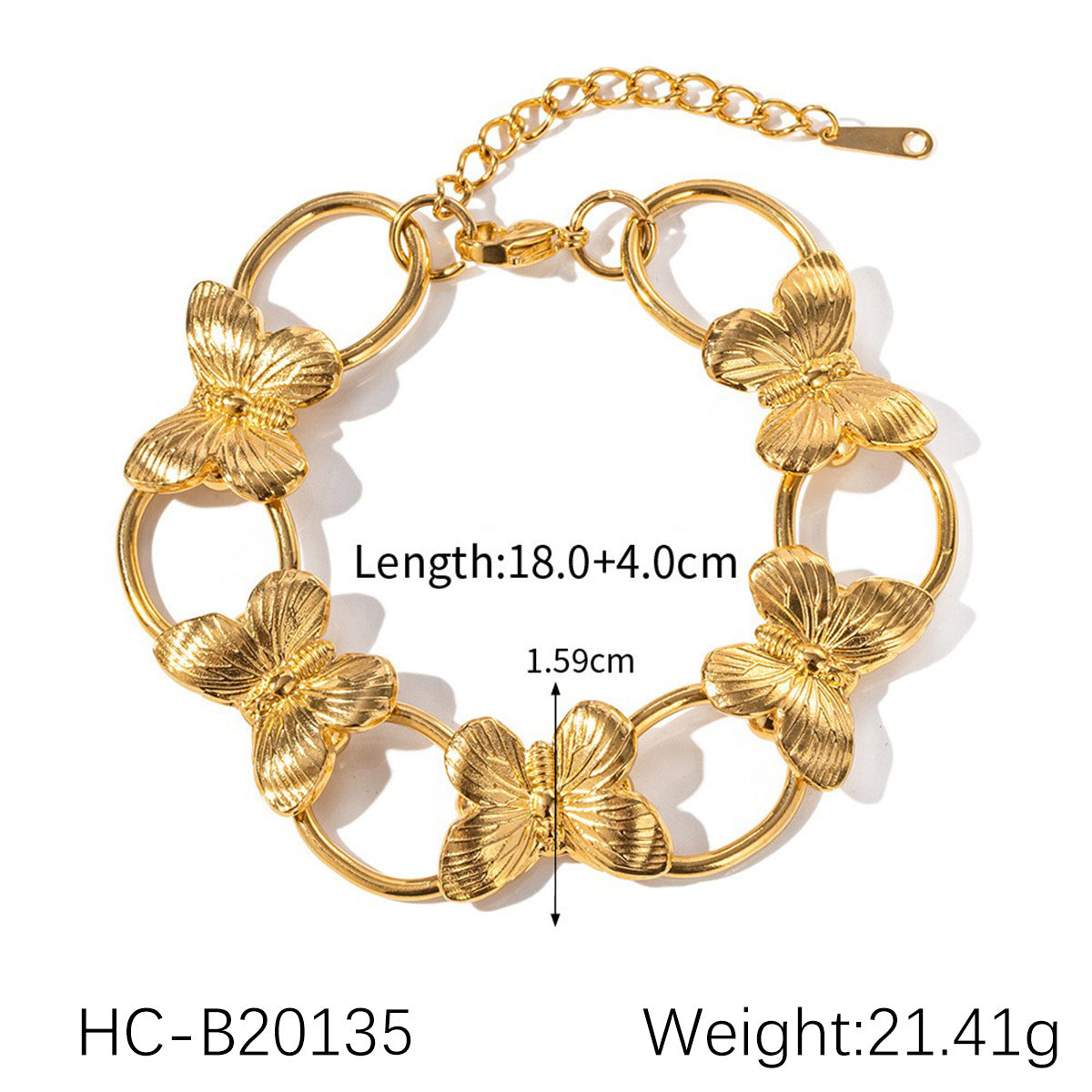 Stainless Steel Buckle Butterfly Pendant Necklace Female Temperament Butterfly Pearl Bracelet Butterfly Ring
