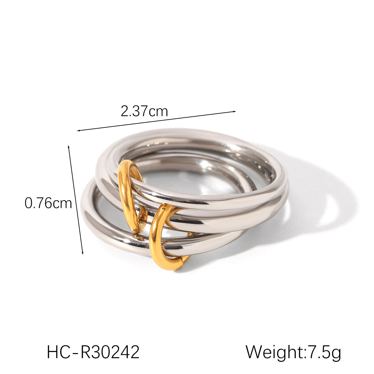 Stainless Steel Stackable Plain Ring Ins-style High-end Feel Non-fading Titanium Steel Jewelry Cross-border Ring Gold Jewelry for Women Rings