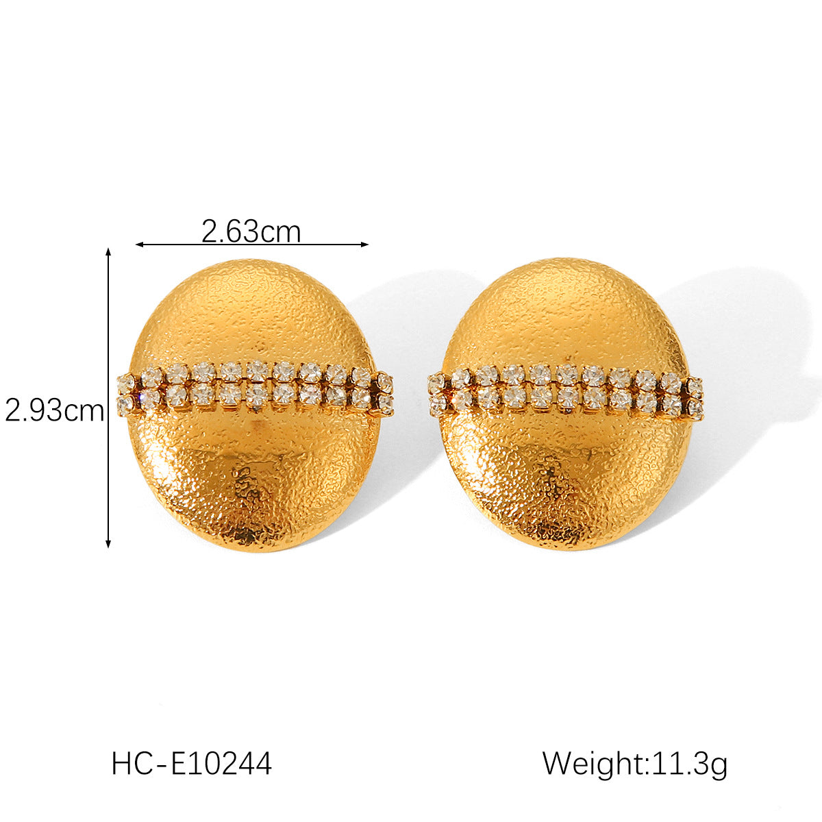 Titanium steel earrings 18K gold stainless steel bowknot drop geometric diamond earrings women's high-end earrings