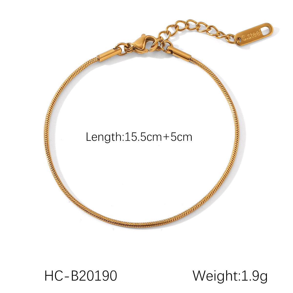 Stainless Steel Bracelet, Fried Dough Twists Chain, Blade Chain, Figaro Chain, Snake Bone Chain, Cross-border Titanium Steel Jewelry
