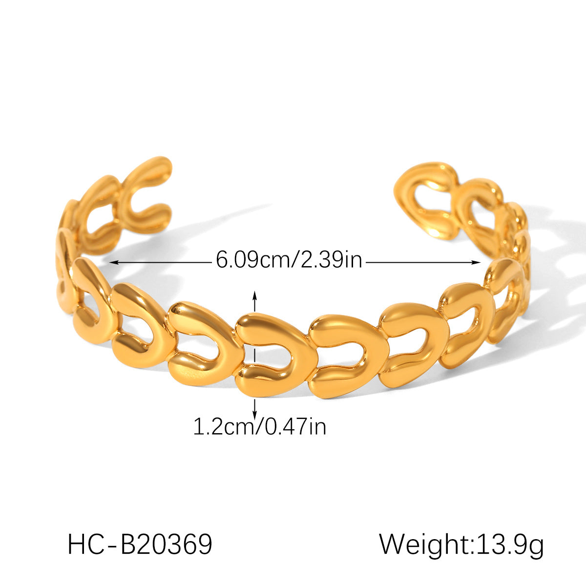 INS18k Gold Jewelry Stainless Steel Open Bracelet, Light Luxury Hand Jewelry, Versatile, Non-fading, Titanium Steel Jewelry