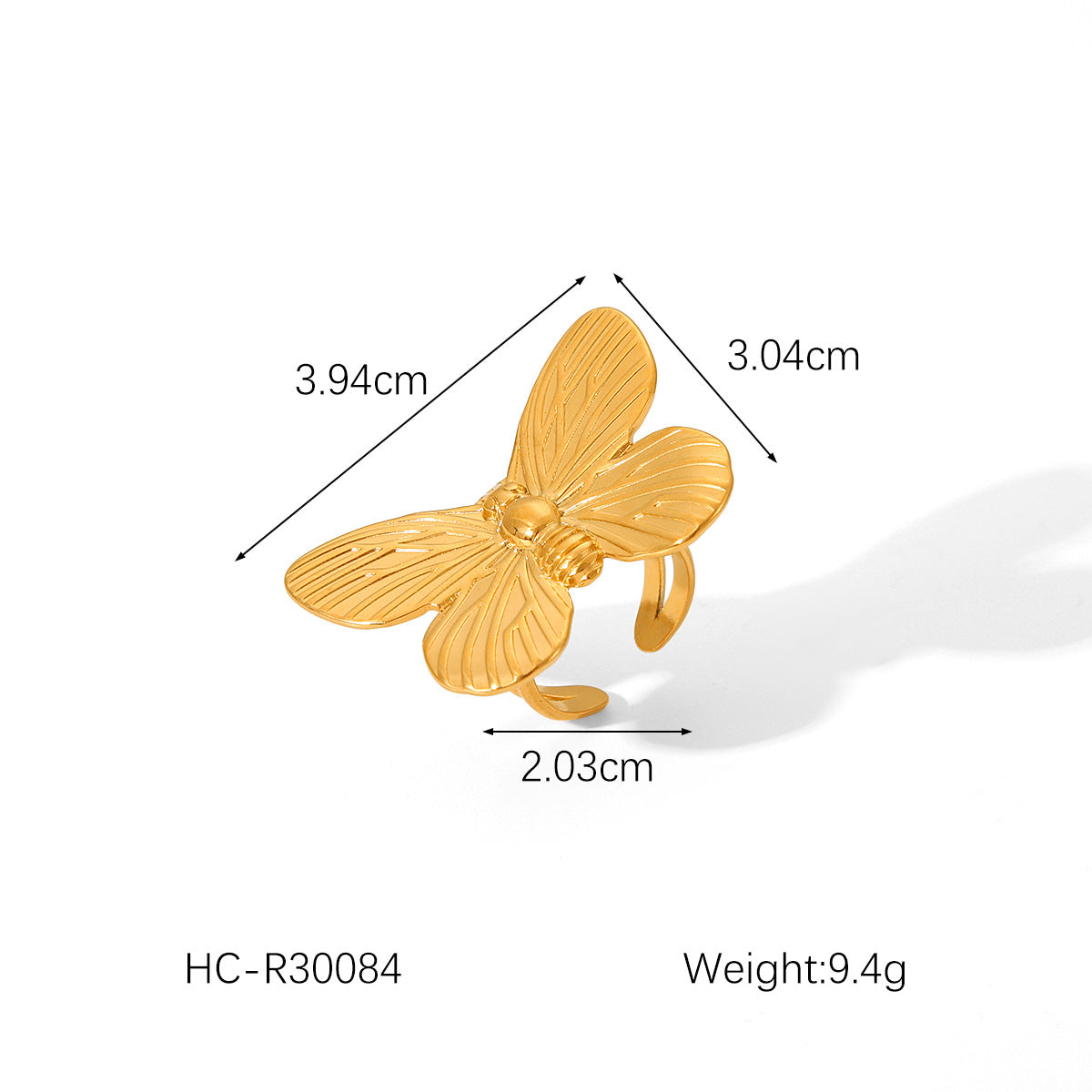 Stainless Steel Buckle Butterfly Pendant Necklace Female Temperament Butterfly Pearl Bracelet Butterfly Ring