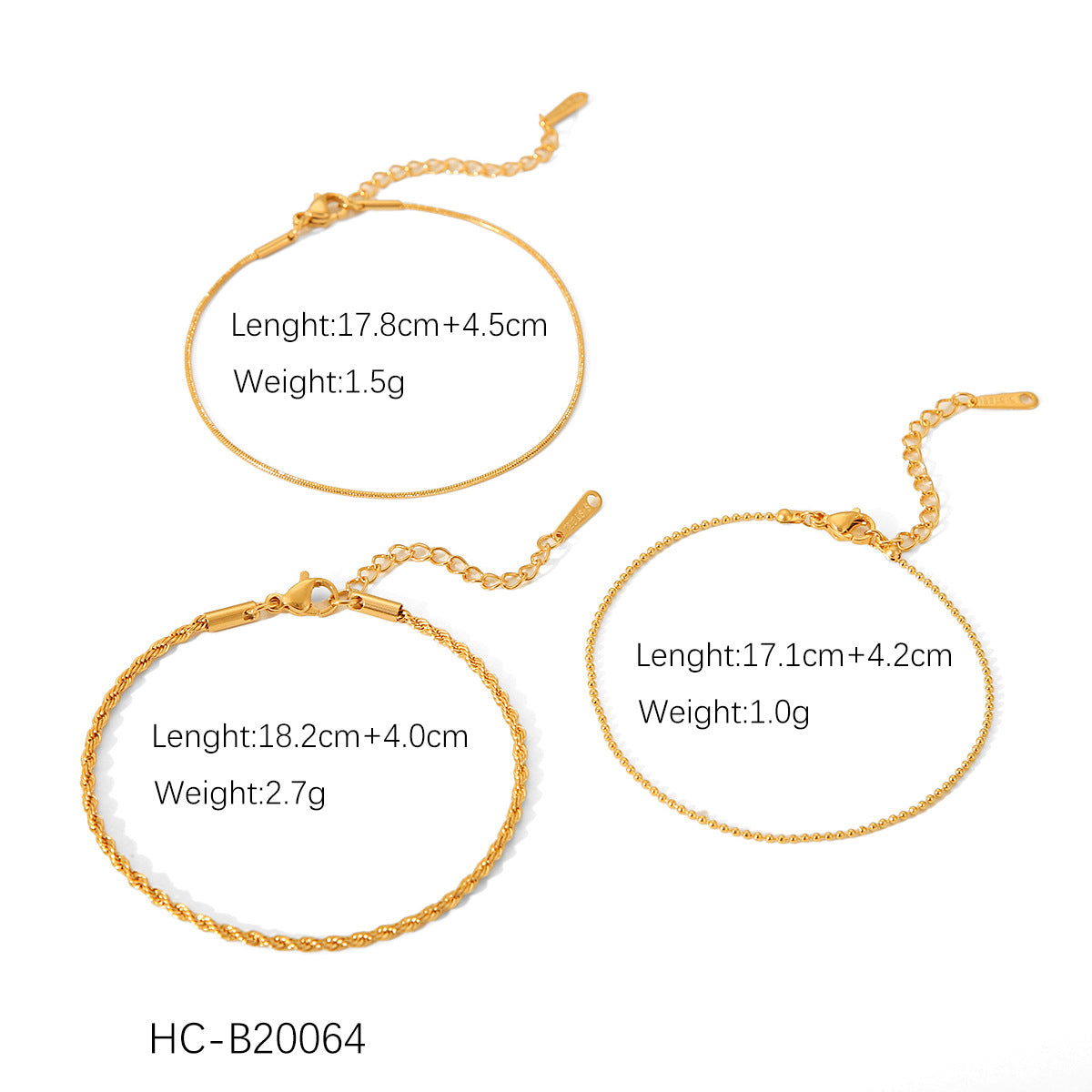 Stainless Steel Bracelet, Fried Dough Twists Chain, Blade Chain, Figaro Chain, Snake Bone Chain, Cross-border Titanium Steel Jewelry