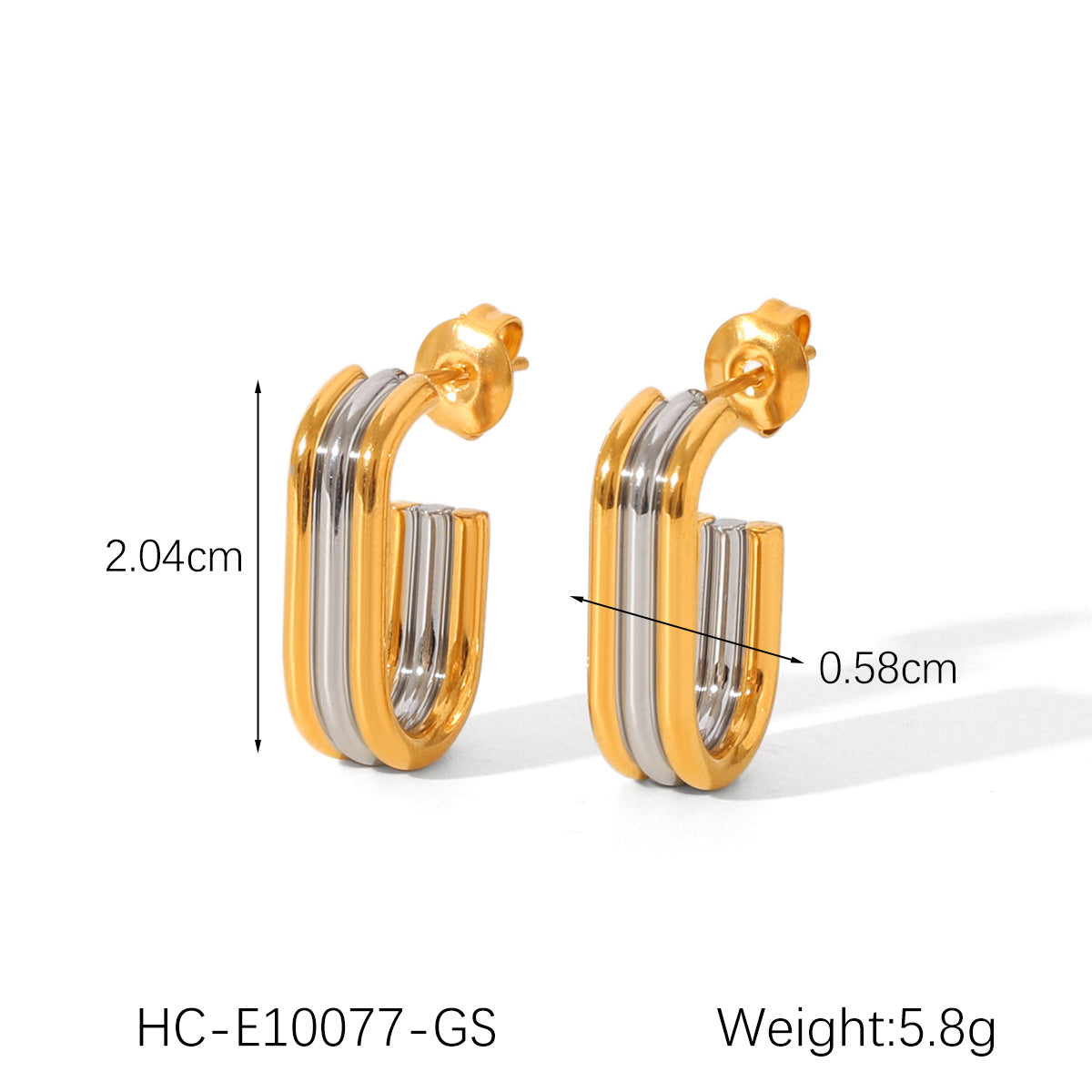 Multi-layer Linear Stainless Steel Earrings for Women, Personalized and Versatile, Titanium Steel Earrings, Non-fading Earrings
