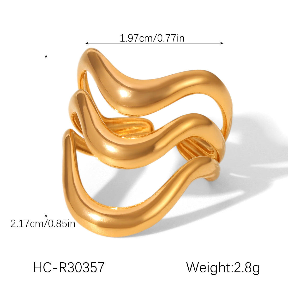 Color-blocked Ring Made of Titanium Steel, Non-fading, Niche Design, Stainless Steel Band, Simple and Versatile Jewelry