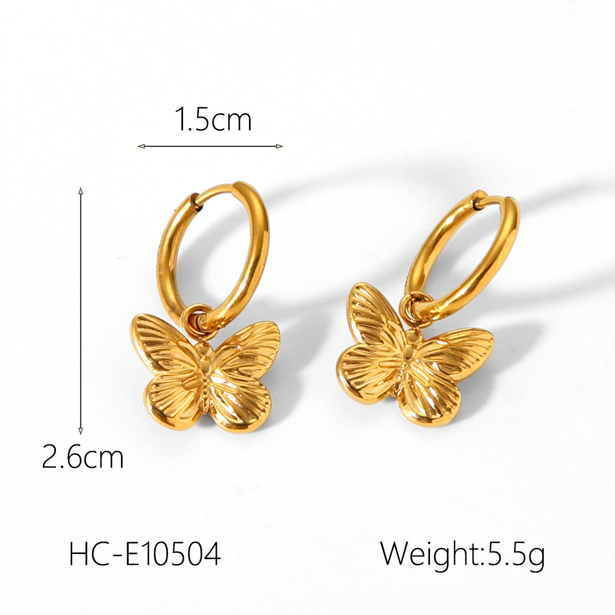 Fashionable Vintage Butterfly Jewelry, Including Vintage Earrings, Rings, Necklaces, Bracelets, Niche Light Luxury Titanium Steel Accessories