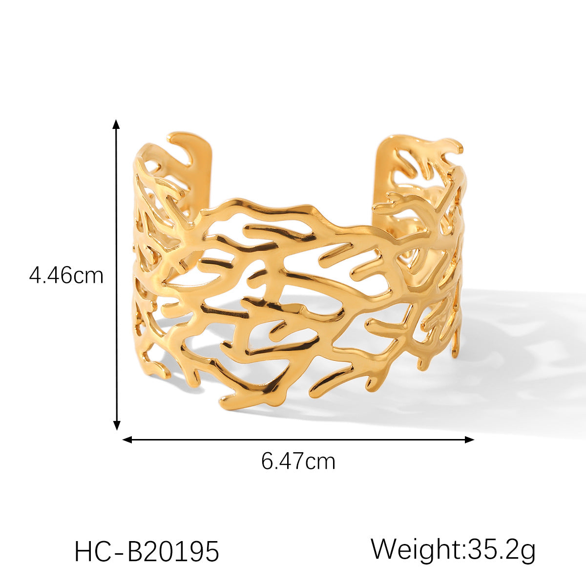 INS-style Stainless Steel Bracelet, 18K Gold-plated Open Bracelet, Non-fading Titanium Steel Bracelet for Women, High-end Hand Jewelry