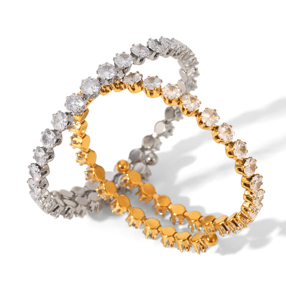 High-end Stainless Steel Zircon Bracelet for Women, Fashionable and Exquisite Titanium Steel Bracelet, Light Luxury Jewelry