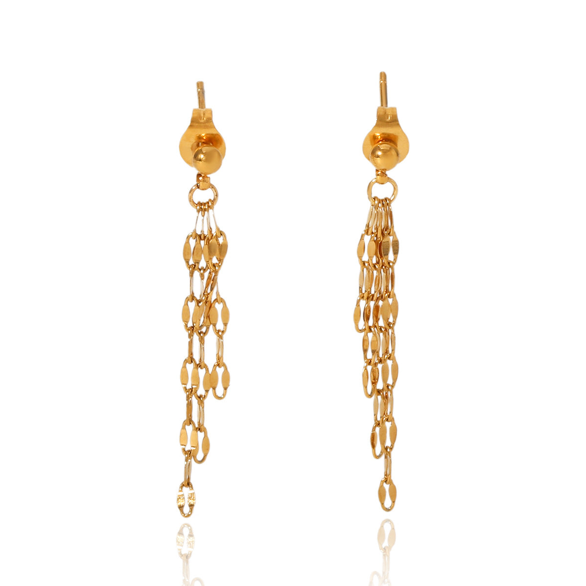 Stainless Steel Lip Chain Tassel Earrings, Luxurious and High-end Ear Jewelry, Made of Titanium Steel, Non-fading Earrings