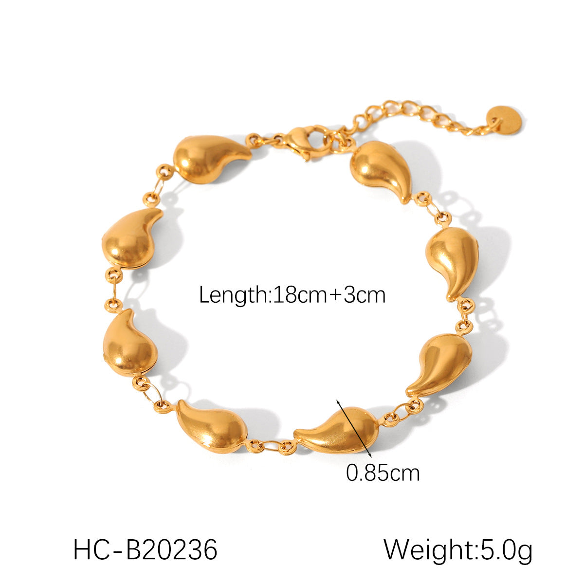 Stainless Steel Bracelet, Featuring Square, Butterfly, Shell, and Water Droplet Designs, Adorned with Zircon Flowers and A Pig-nose Buckle, Crafted From 18K Gold and Titanium Steel Jewelry