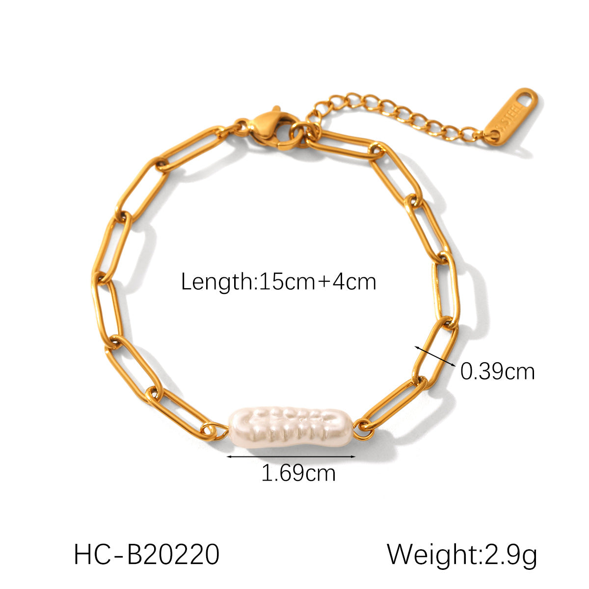 French-style Light Luxury Vintage Stainless Steel Chain Pearl Bracelet for Women, Elegant and High-end Beaded Freshwater Pearl Jewelry