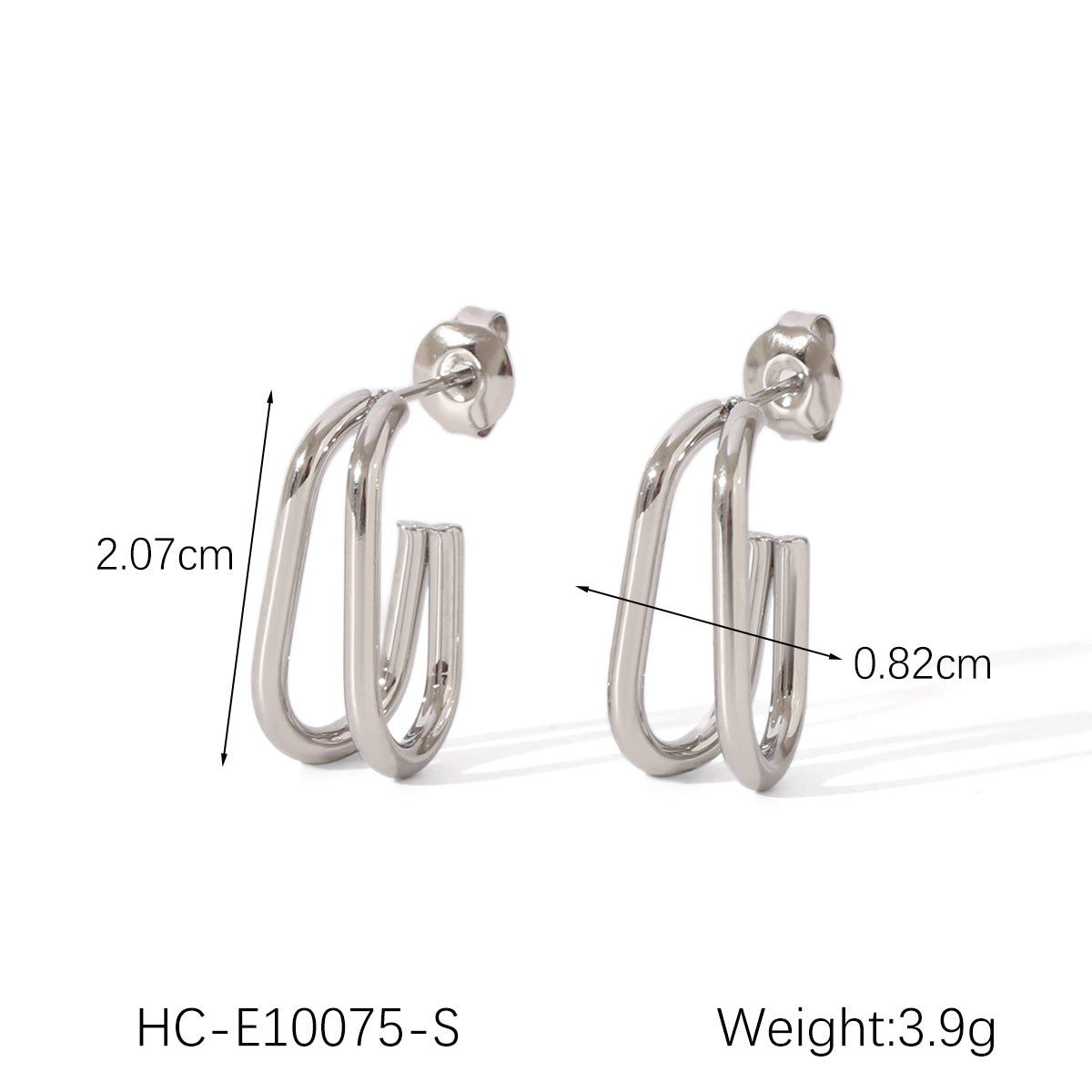 Multi-layer Linear Stainless Steel Earrings for Women, Personalized and Versatile, Titanium Steel Earrings, Non-fading Earrings
