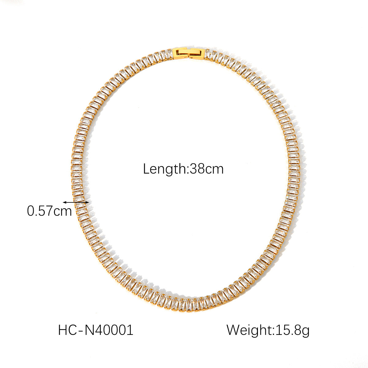 French Light Luxury Niche Jewelry Full Diamond Zircon Necklace Necklace Titanium Steel Fashion Versatile Necklace Women's