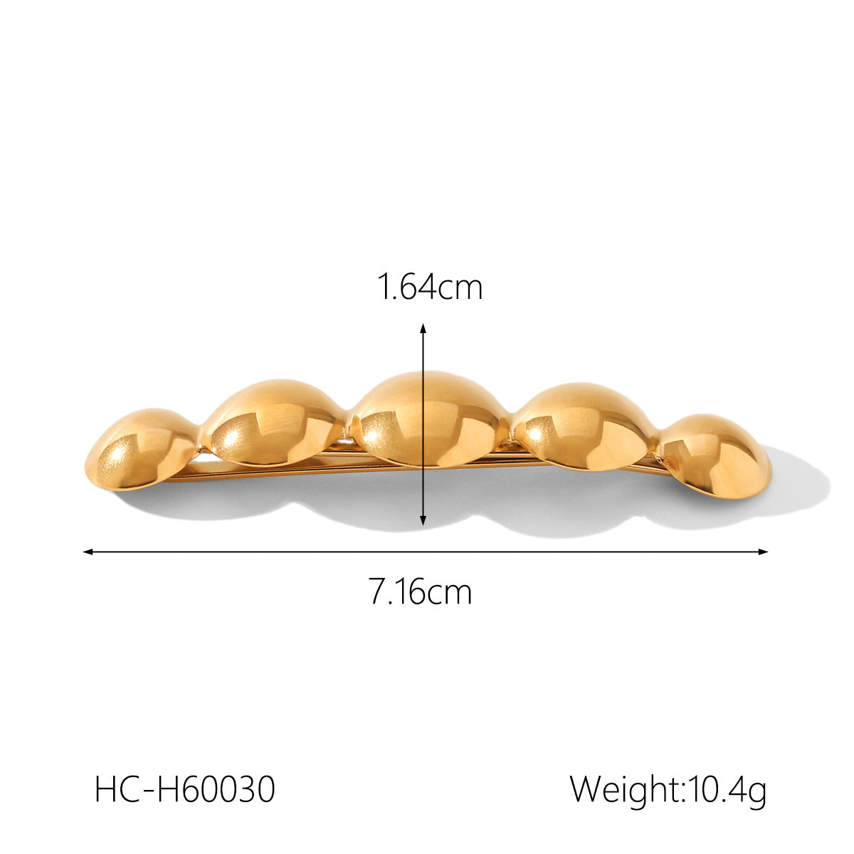Stainless Steel Headwear Pearl Hairpin Ins Ocean Style Bang Clip 18K Gold Titanium Steel Flower Straight Clip