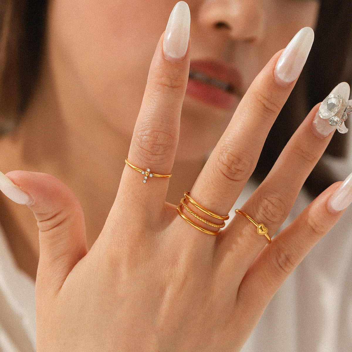 Stainless Steel Ring, High-end and Light Luxury, Multi-layered Titanium Steel Jewelry