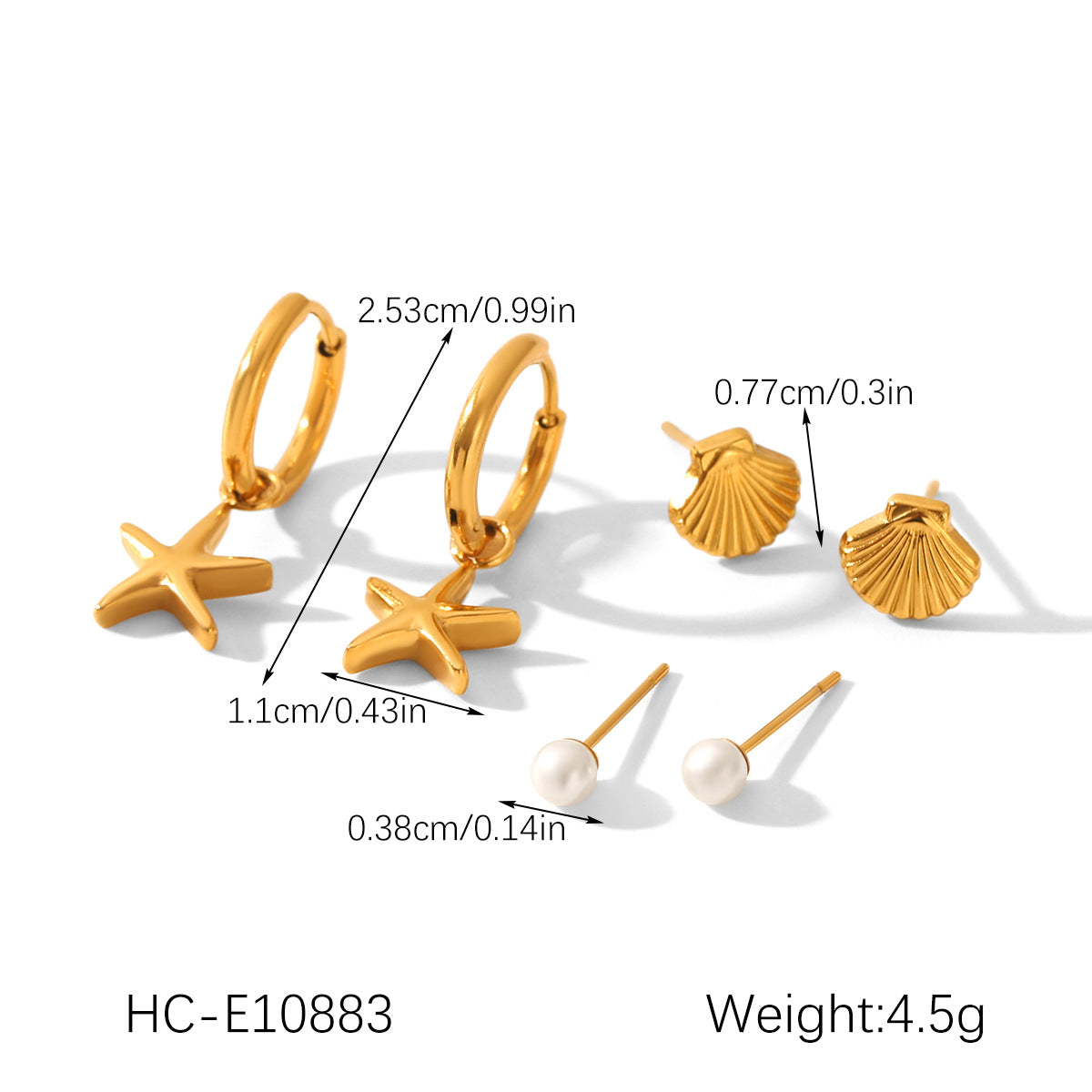 Stainless Steel Jewelry with Zircon Earrings Set, Versatile and High-end Earrings, Titanium Steel Earrings