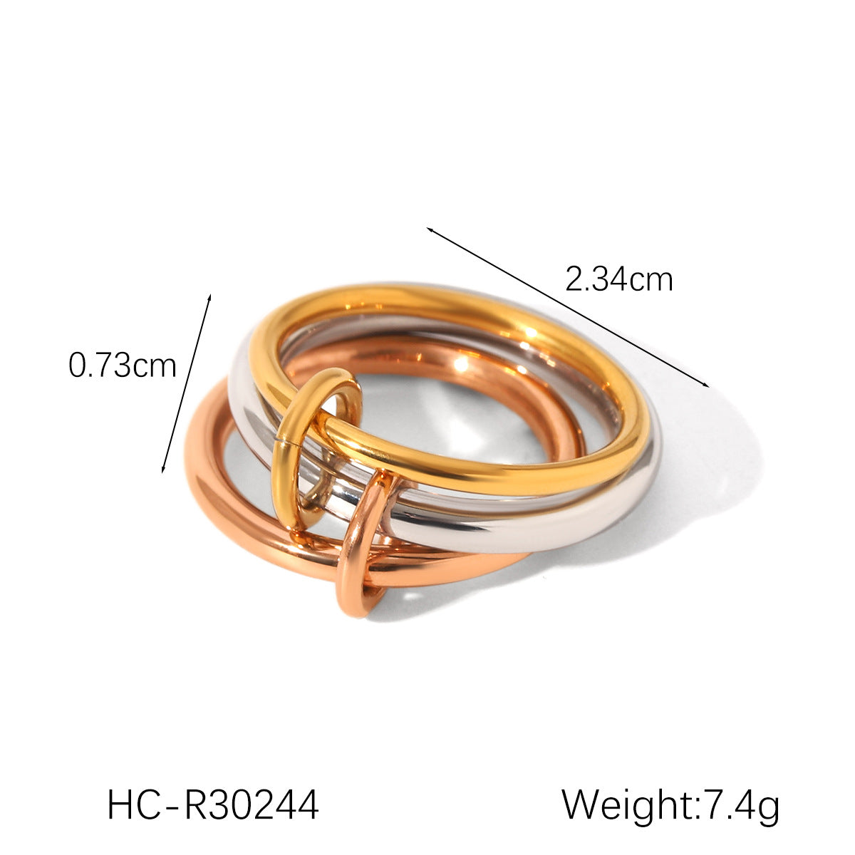Stainless Steel Stackable Plain Ring Ins-style High-end Feel Non-fading Titanium Steel Jewelry Cross-border Ring Gold Jewelry for Women Rings
