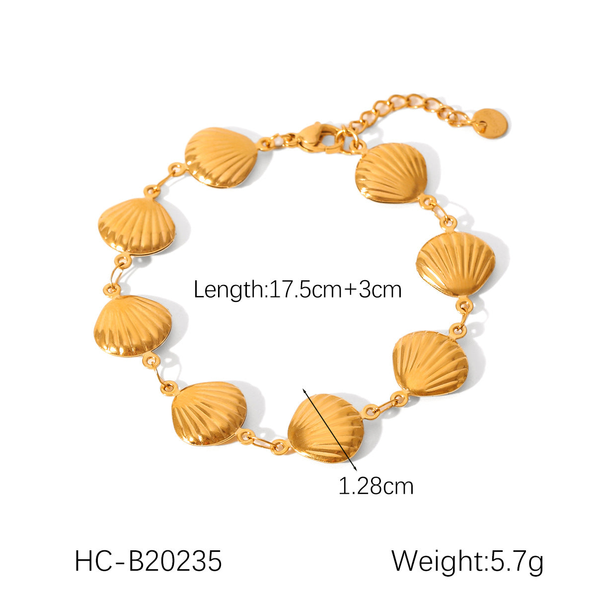 Stainless Steel Bracelet, Featuring Square, Butterfly, Shell, and Water Droplet Designs, Adorned with Zircon Flowers and A Pig-nose Buckle, Crafted From 18K Gold and Titanium Steel Jewelry