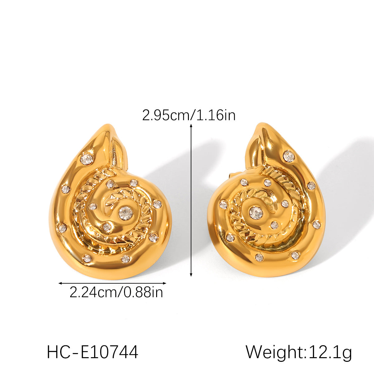 Stainless Steel Diamond-encrusted Wing Earrings with A Design Sense, Titanium Steel Earrings for Women, High-end Ear Jewelry