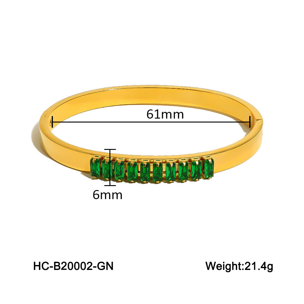 New Stainless Steel Buckle Bracelet for Women, Fashionable and Versatile, Made of Titanium Steel with A High-end Feel, Non-fading, Diamond-encrusted, Ins-inspired