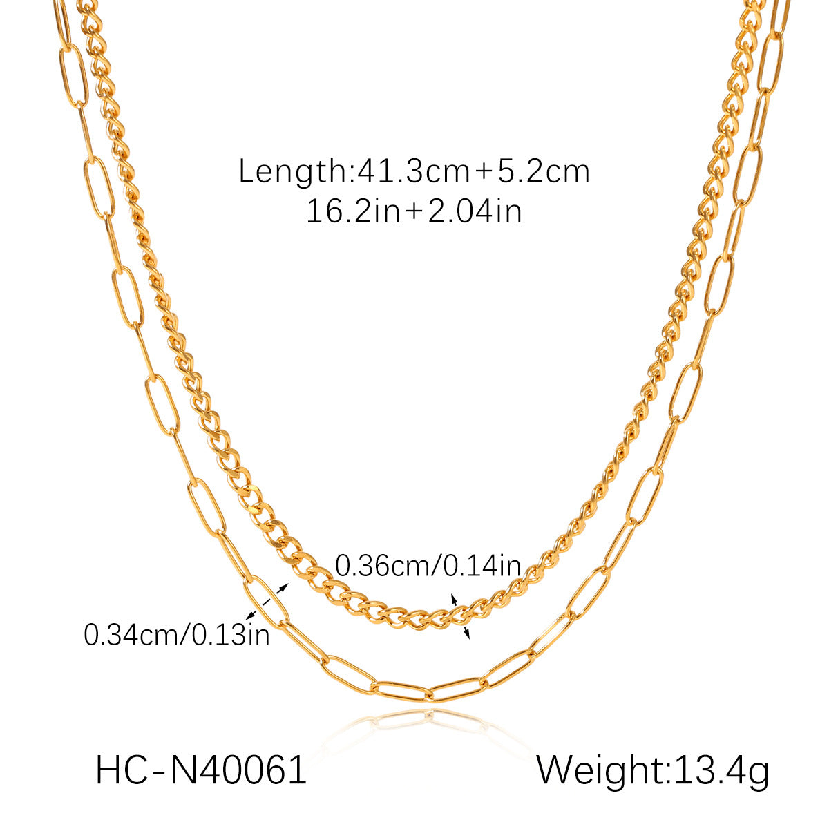 Light Luxury 18K Gold-plated Necklace with Multi-layer Stainless Steel, High-end Necklace, Non-fading Titanium Steel Jewelry