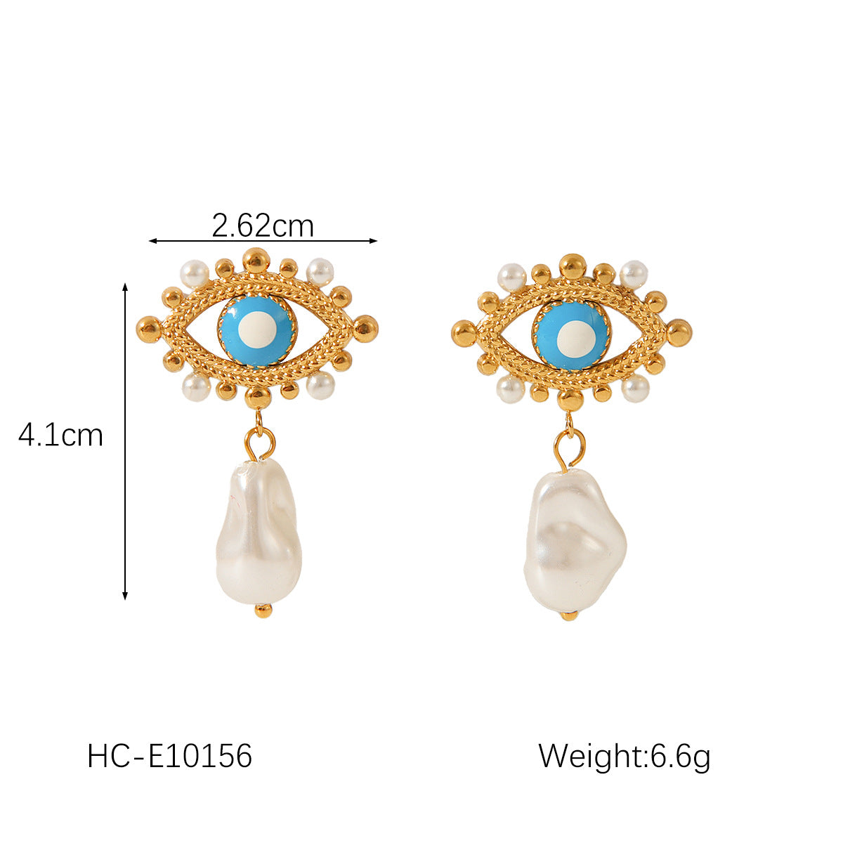 French 18K Gold Stainless Steel Heart Bowknot Earrings Design Sense Pearl Earrings Female Titanium Steel Earrings