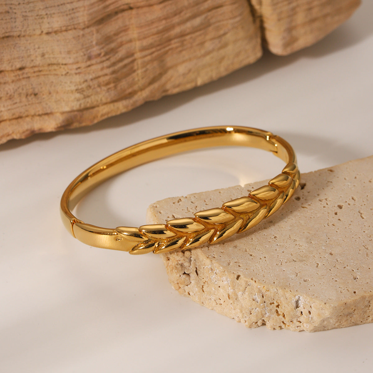 Stainless Steel Wheat-ear Bracelet, Light Luxury and High-end Feel, Women's Titanium Steel Bracelet, Non-fading Jewelry
