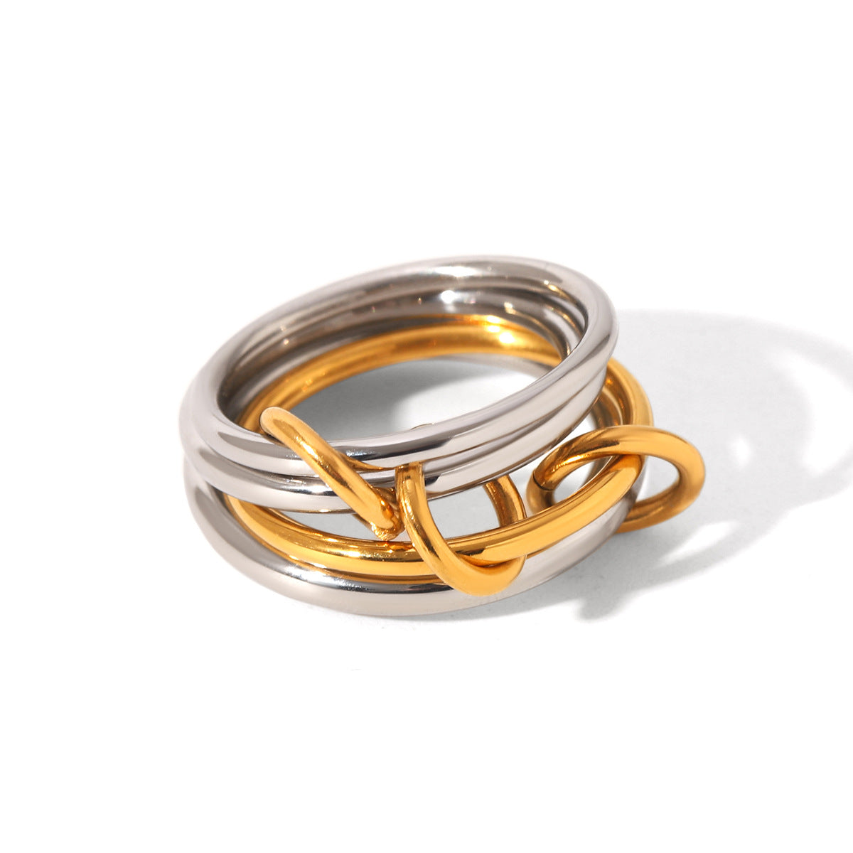 Stainless Steel Stackable Plain Ring Ins-style High-end Feel Non-fading Titanium Steel Jewelry Cross-border Ring Gold Jewelry for Women Rings
