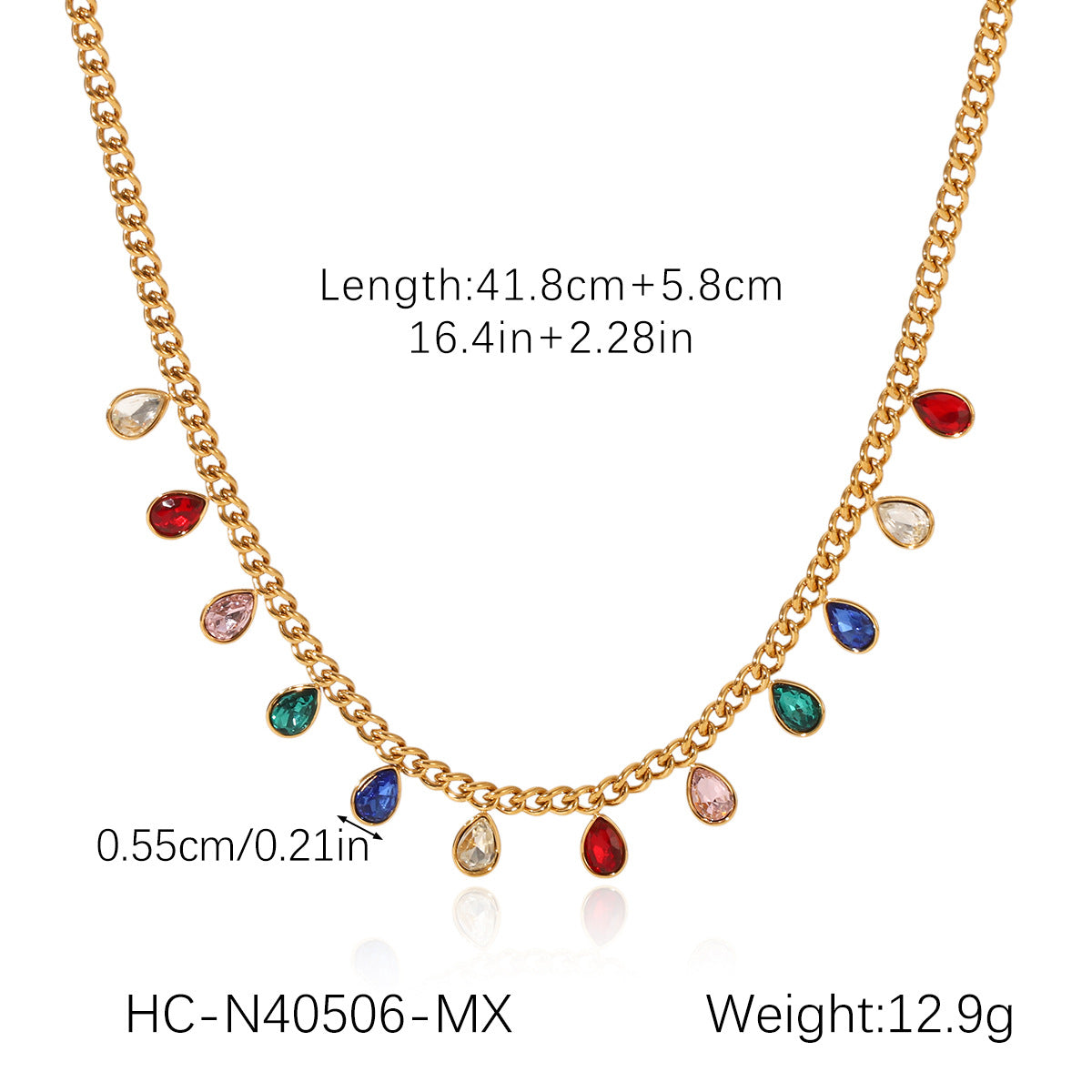 Stainless Steel Fringed Necklace, Round Zircon Necklace, High-end Personalized Style Clavicle Chain, Titanium Steel Necklace Accessory