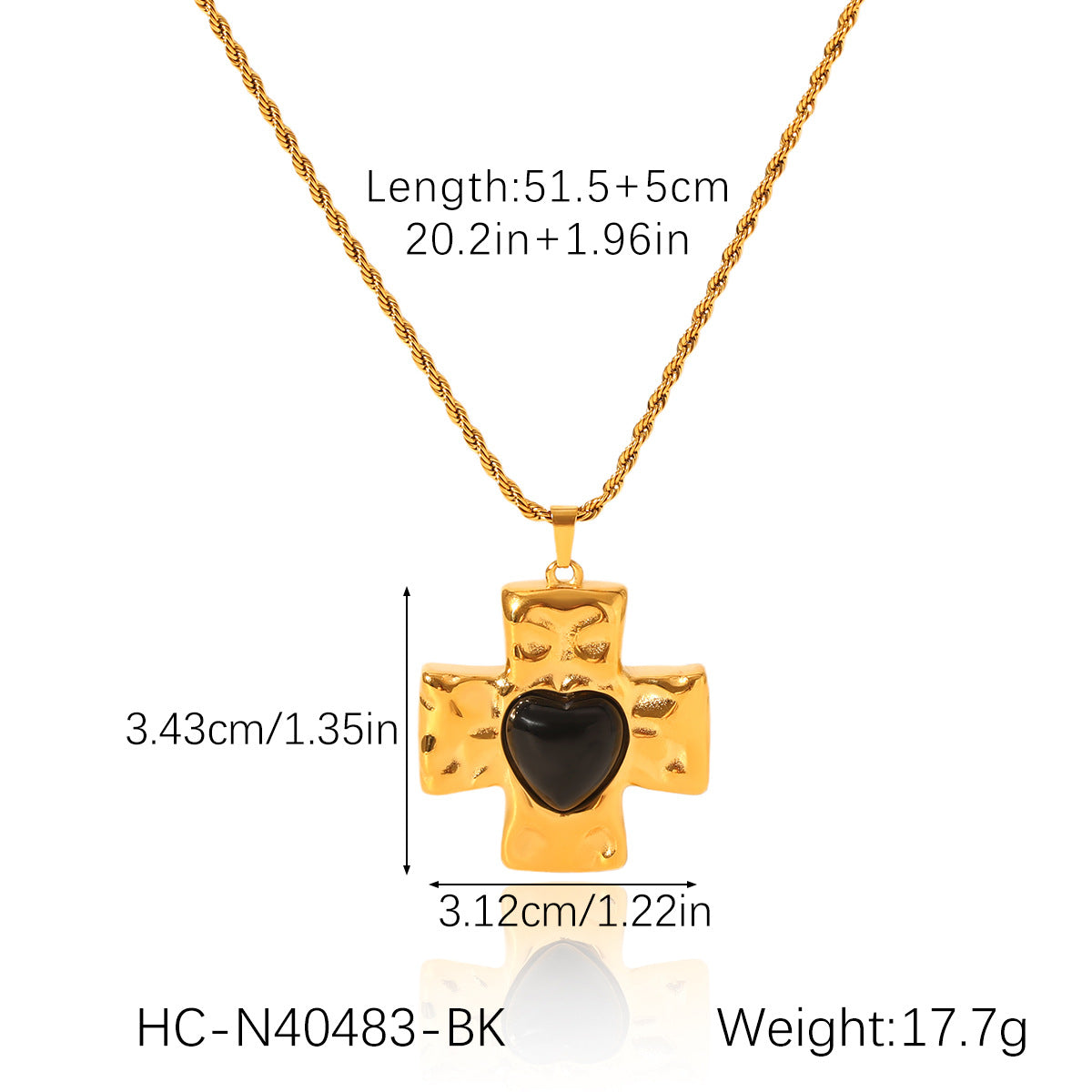 18K Gold Stainless Steel Box Chain Cross Diamond Pendant Necklace Does Not Fade, Elegant Titanium Steel Clavicle Chain