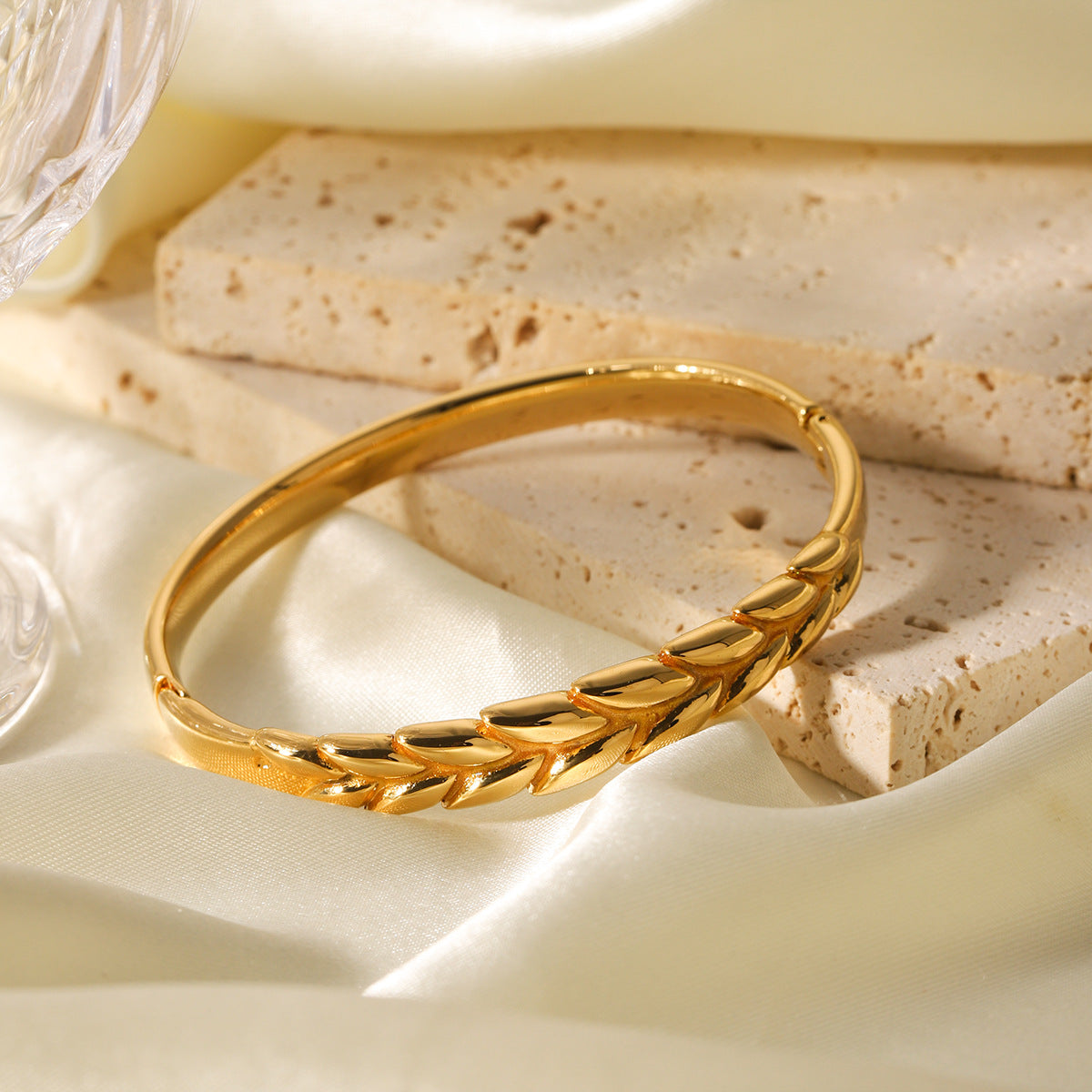 Stainless Steel Wheat-ear Bracelet, Light Luxury and High-end Feel, Women's Titanium Steel Bracelet, Non-fading Jewelry