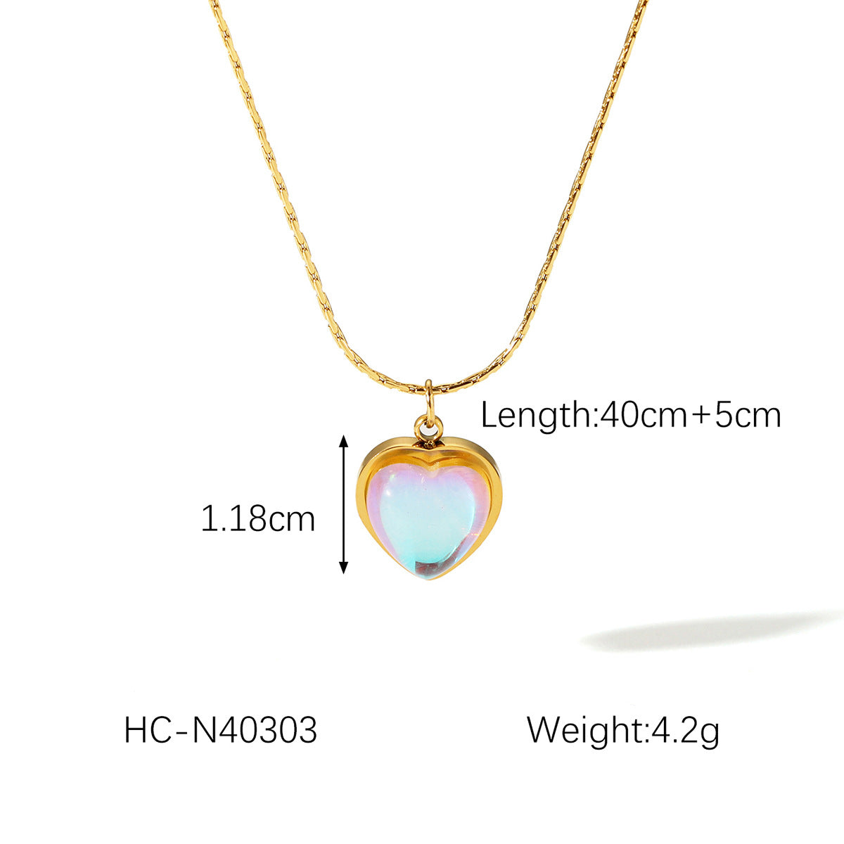 New Natural Stone Bead Titanium Steel Necklace, 18K Gold-plated Stainless Steel Sun Star Pendant Necklace for Women