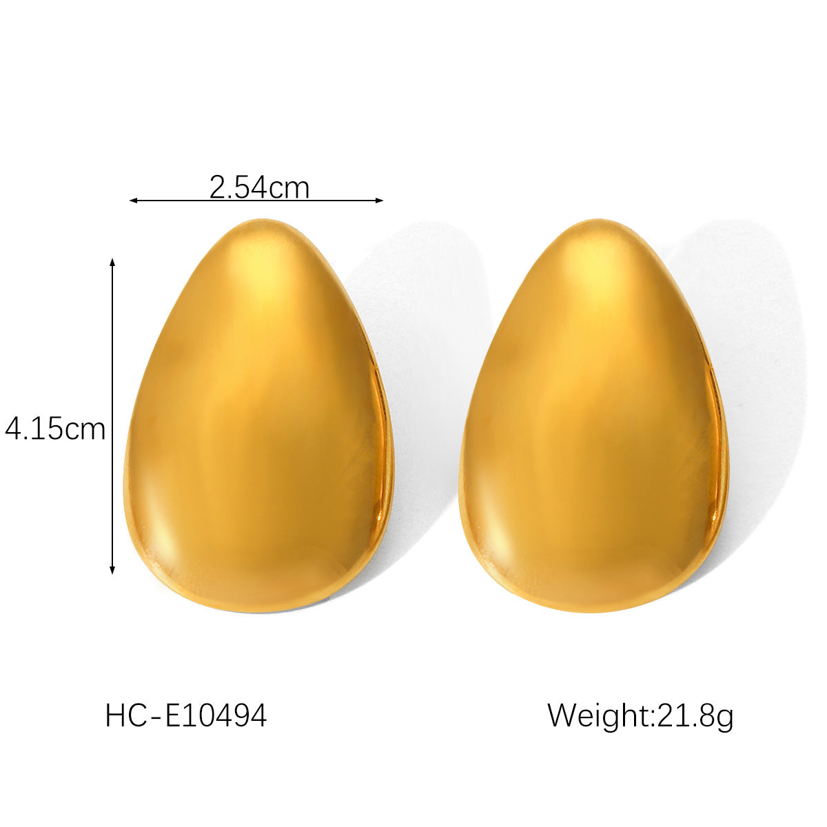 INS-style Popular Pleated Texture Geometric Titanium Steel Earrings, Non-fading, High-end Stainless Steel Earrings for Women