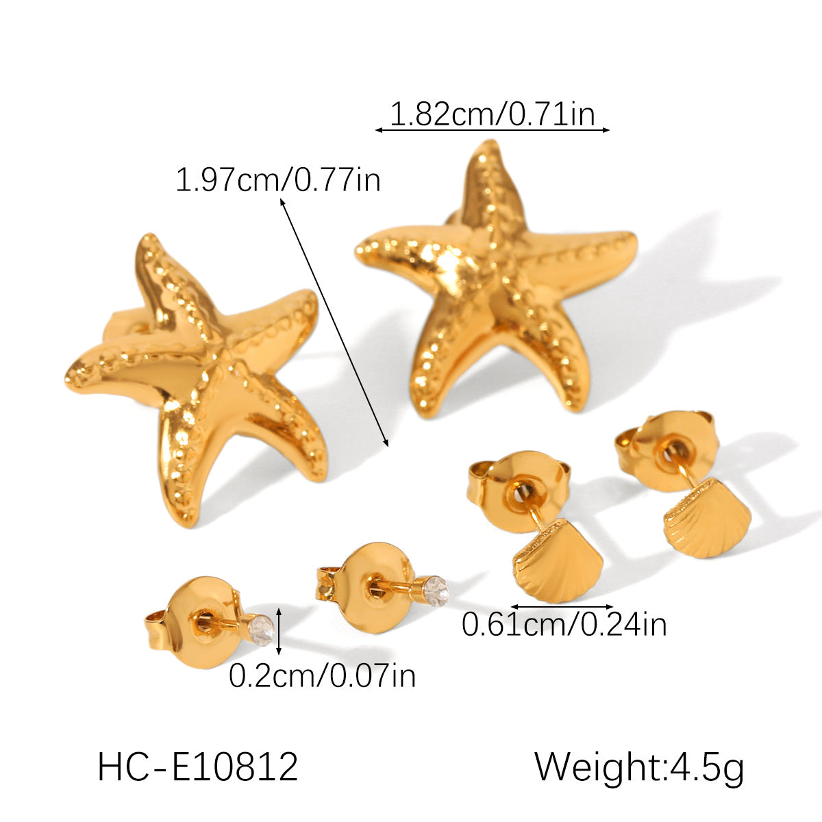 Stainless Steel Jewelry with Zircon Earrings Set, Versatile and High-end Earrings, Titanium Steel Earrings