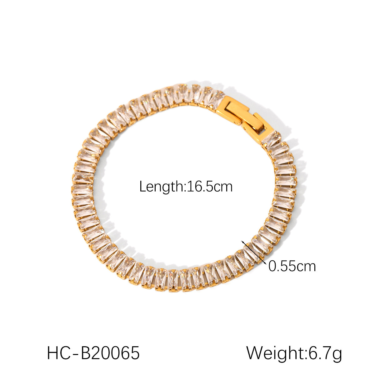 OT Buckle Stainless Steel Cross Chain Splicing Zircon Bracelet Women's High-end Titanium Steel Bracelet Cross