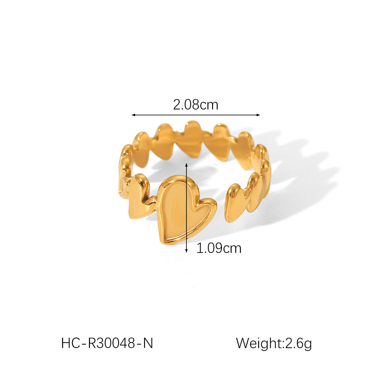Wind Explosion Titanium Steel Non-fading Ring 18K Gold Stainless Steel Open Ring Women's Fashionable and Versatile Ring