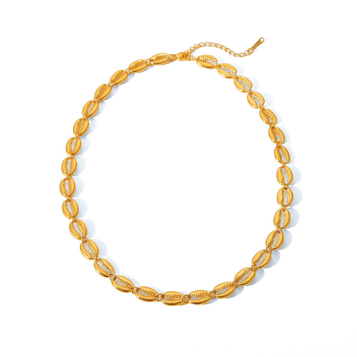 INS-style Fashionable 18K Gold-plated Stainless Steel Necklace with Cuban Chain As An Accessory