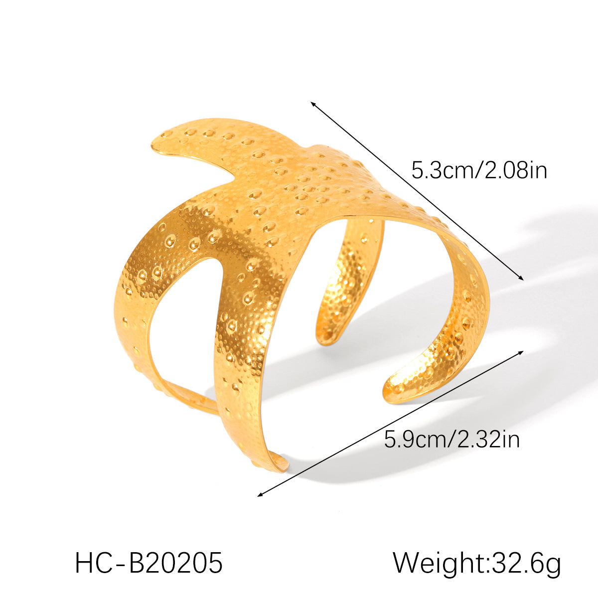 INS-style Stainless Steel Bracelet, 18K Gold-plated Open Bracelet, Non-fading Titanium Steel Bracelet for Women, High-end Hand Jewelry
