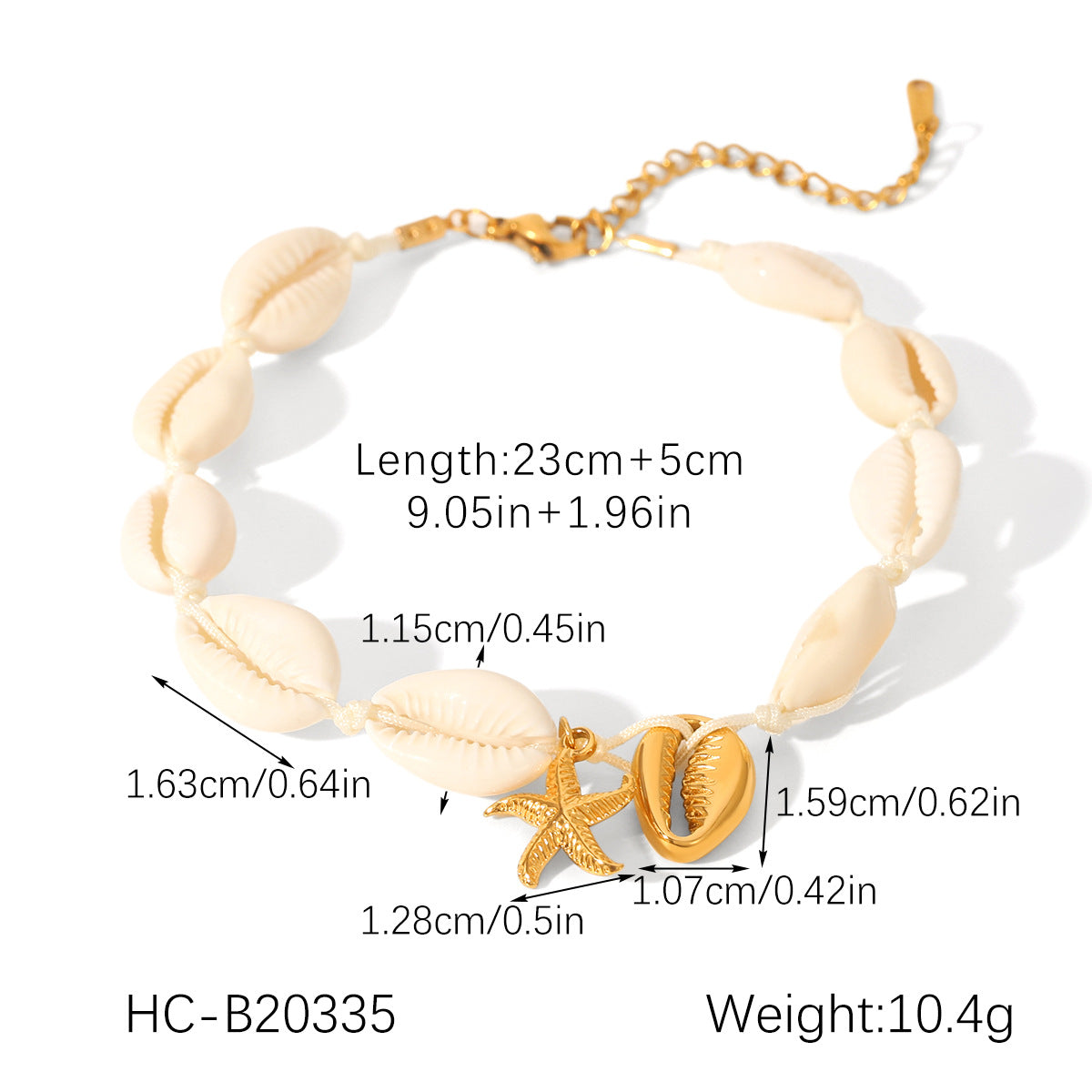 Seaside Vacation Style Jewelry, Stainless Steel Bracelet, Versatile and Light Luxury Titanium Steel Jewelry, Shell Bracelet