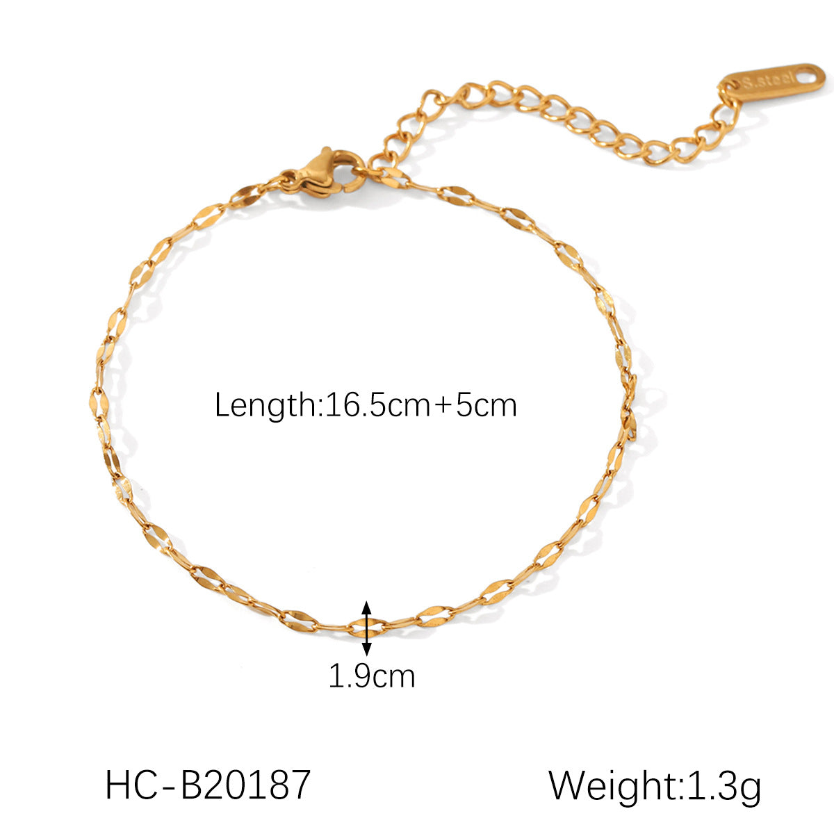 Stainless Steel Bracelet, Fried Dough Twists Chain, Blade Chain, Figaro Chain, Snake Bone Chain, Cross-border Titanium Steel Jewelry
